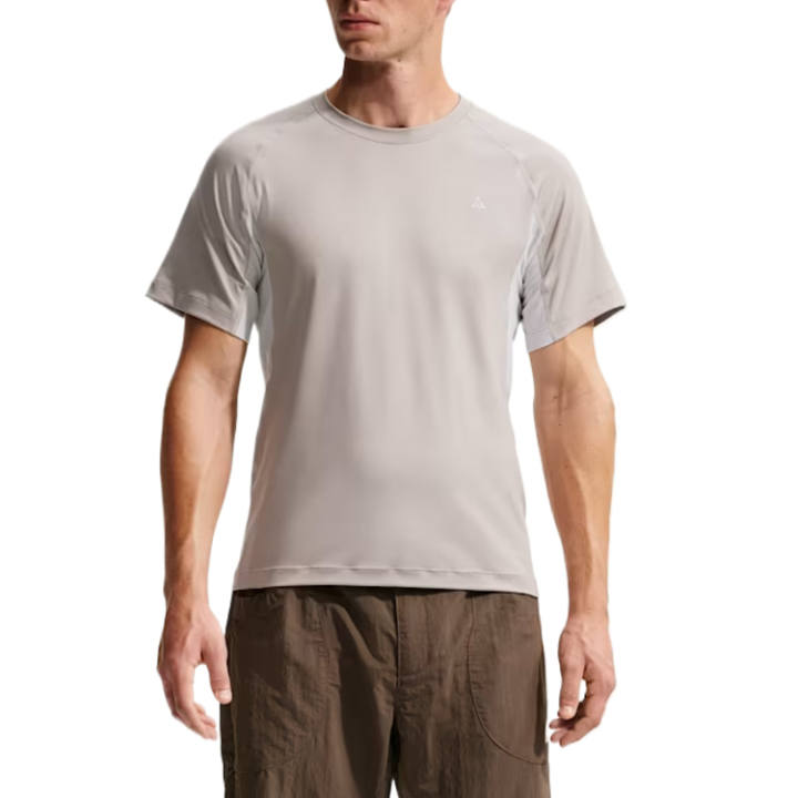 Nike Nike ACG Quick Dry T Shirts Men's Preppy Gray/Photon Dust/Gray Mist/Summit White Crew Neck Moderate