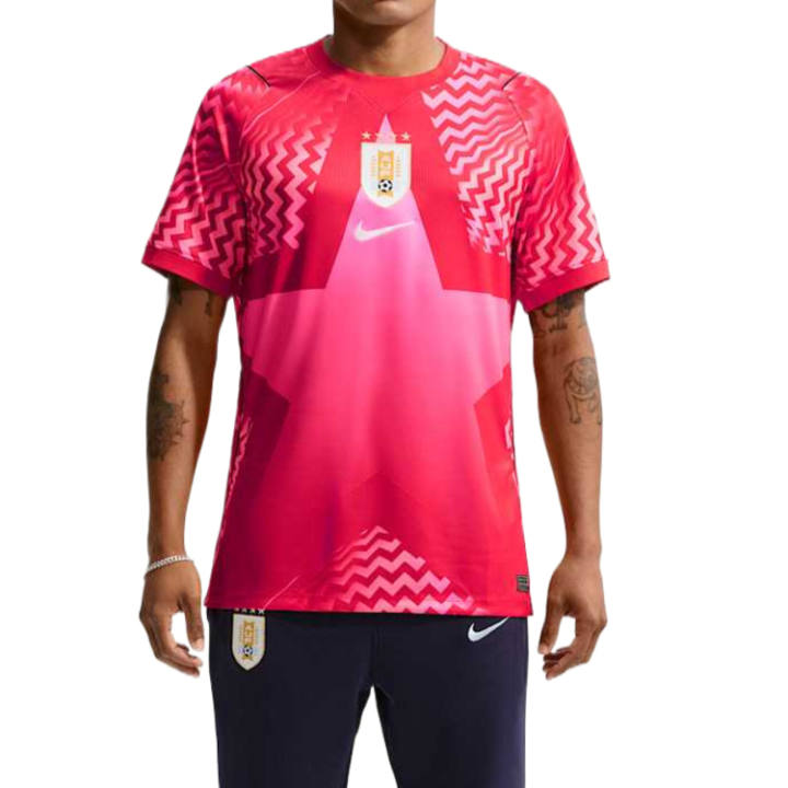 Nike Nike Soccer Jerseys Men's Flame Red/White Crew Neck Moderate
