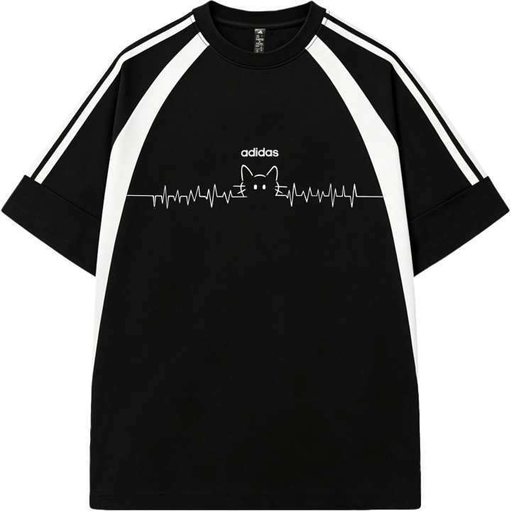 Adidas Adidas 3 Stripes T Shirts Unisex Black Crew Neck Moderate