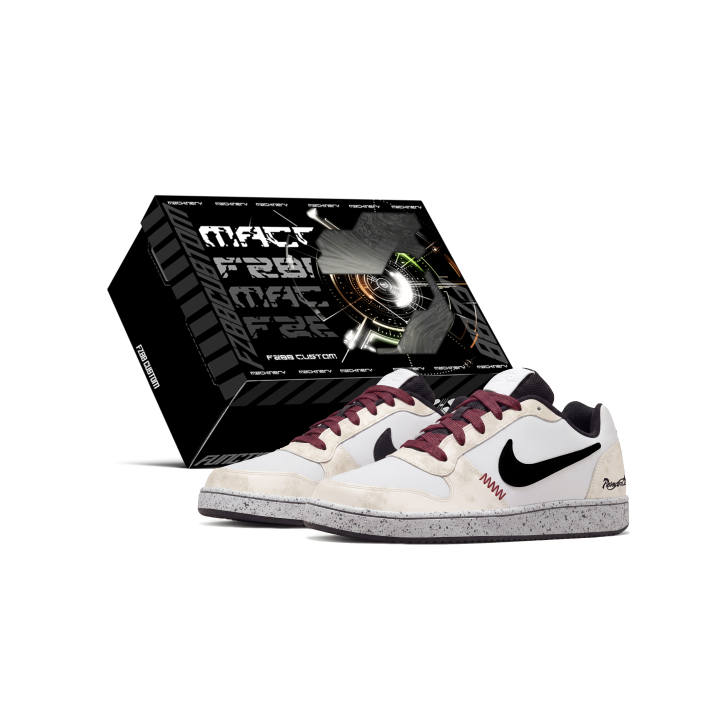 Nike Nike EBERNON Skateboard Shoes Men's Low Top White Brown