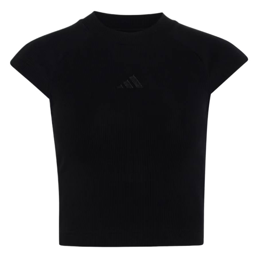 Adidas Adidas T Shirts Women's Black Crew Neck Moderate