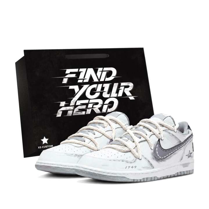 Nike Nike Big Skateboard Shoes Men's Low Top Gray/White