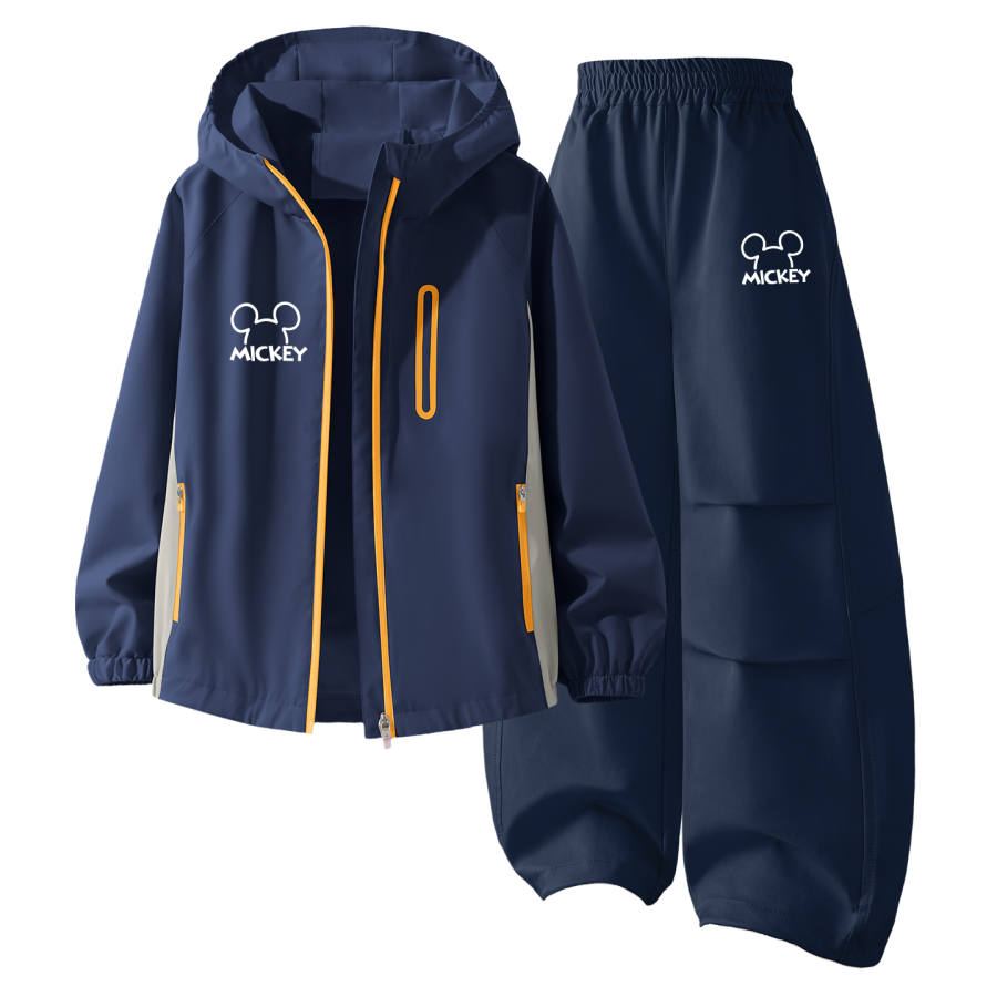 Disney Kids Casual Sportswear Hooded Non Detachable Moderate Stretch Breathable