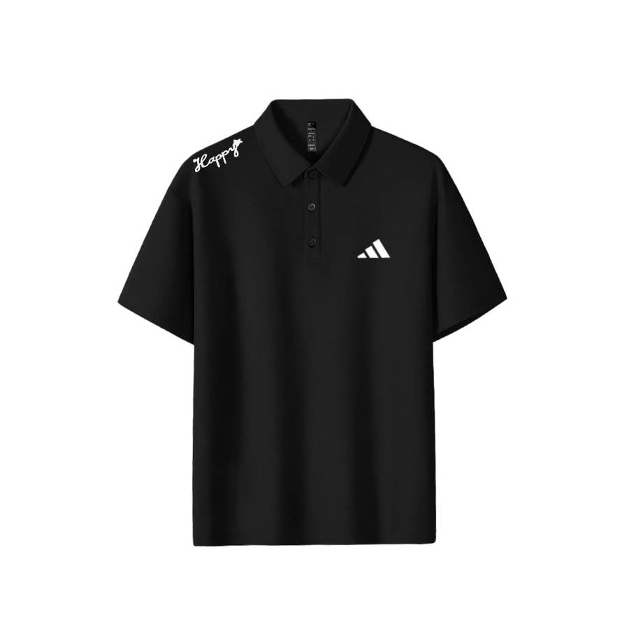 Adidas Adidas Tennis Polo Shirts Men's Black Polo Collar Moderate
