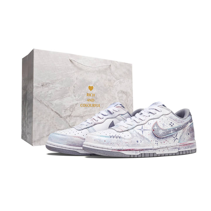 Nike Nike Big Skateboard Shoes Unisex Low Top Beige/Blue
