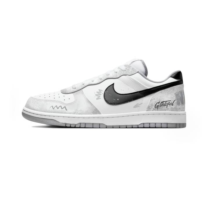 Nike Nike Big Skateboard Shoes Men's Low Top White/Gray