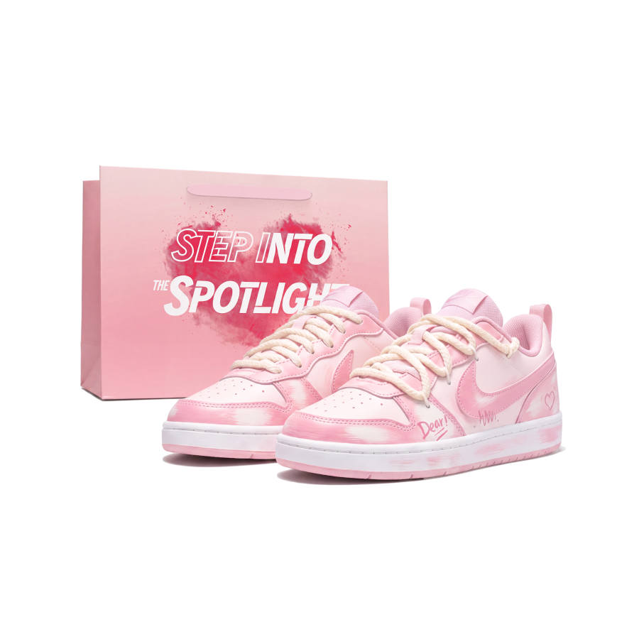 Nike Nike Court Borough Skateboard Shoes Women's Low Top Pink