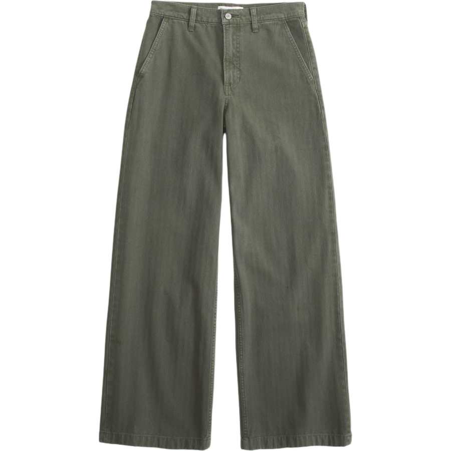 Abercrombie&Fitch Jeans Women's Green Moderate Wide Leg Pants