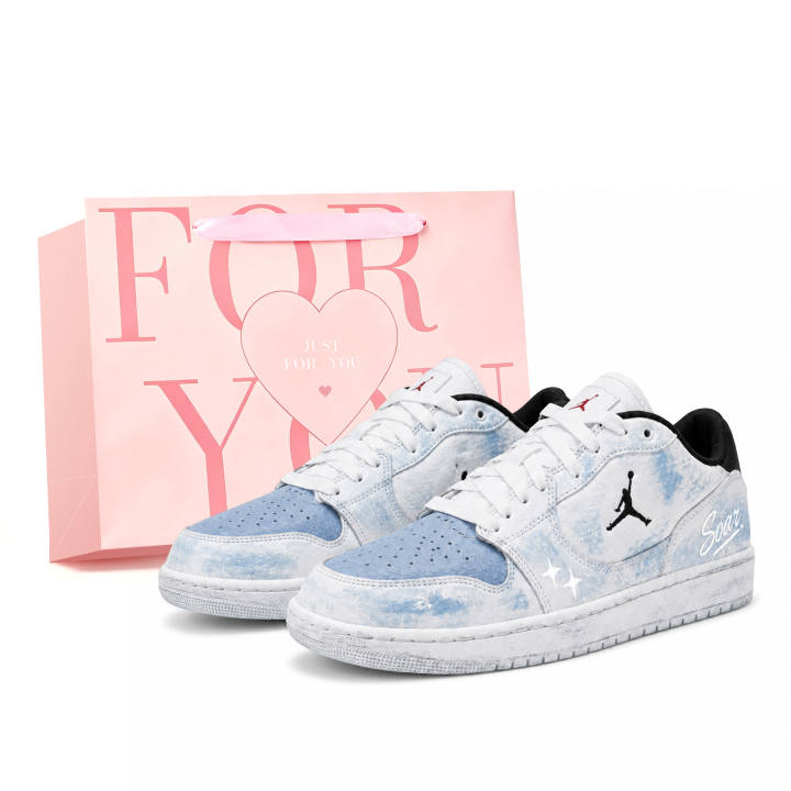 Jordan Jordan COURT CONNECT Skateboard Shoes Men's Low Top White/Blue