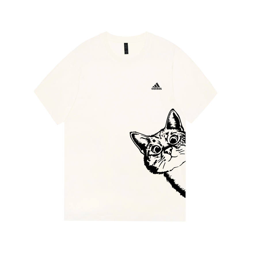 Adidas Adidas MUST HAVES T Shirts Unisex Ecru Crew Neck Moderate Straight Fit