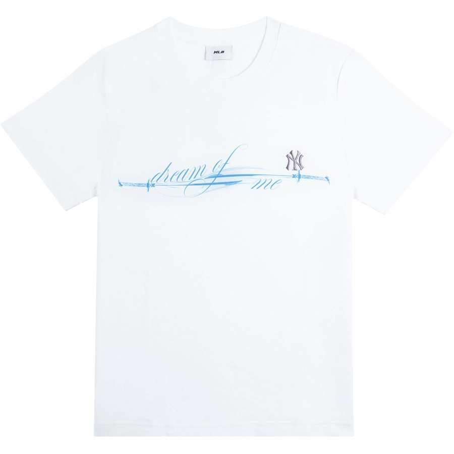 MLB New York Yankees T Shirts Unisex White Crew Neck Moderate Straight Fit
