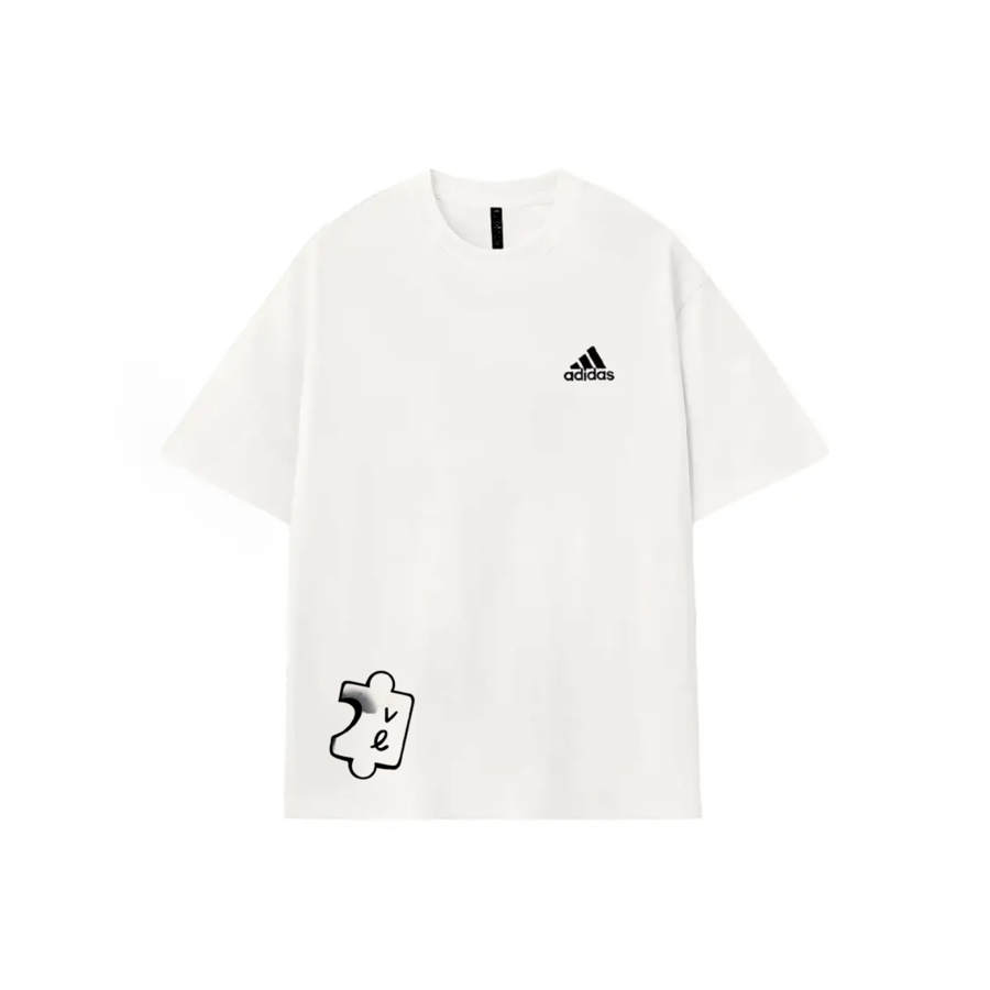 Adidas Adidas MUST HAVES T Shirts Unisex Ecru Crew Neck Thin Straight Fit