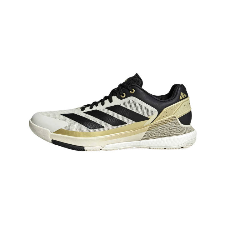 Adidas Adidas Crazyquick BOOST Tennis Shoes Men's Low Top Ecru/Core Black/Gold Metallic