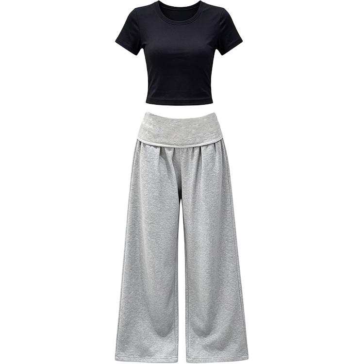 SIXUSICHOU Casual Suits Women's Crew Neck Moderate