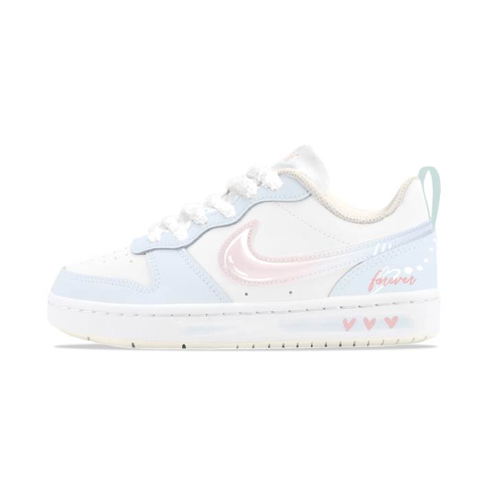 Nike Nike Court Borough Heartfelt Cloud Dream Slip Resistant Abrasion Resistant Support Low top Kids' Skateboarding Shoes