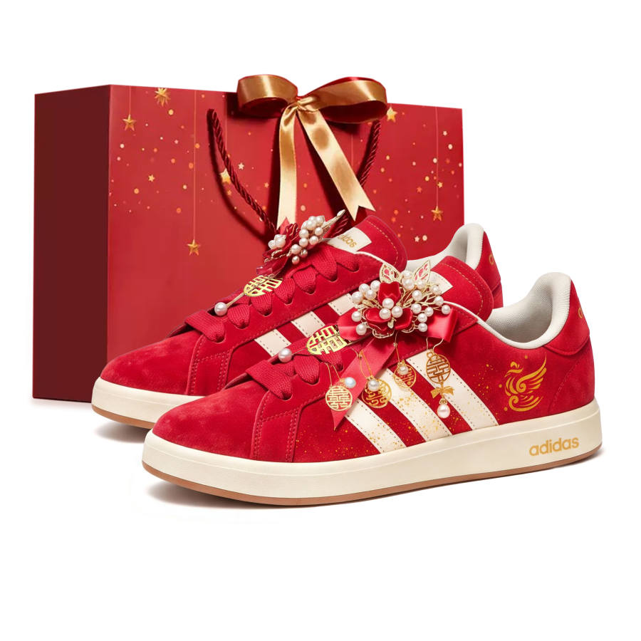 Adidas Adidas Grand Court Base 00s Skateboard Shoes Unisex Low Top Red