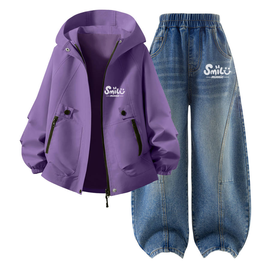 Disney Kids Casual Sportswear Hooded Non Detachable Moderate Stretch Breathable