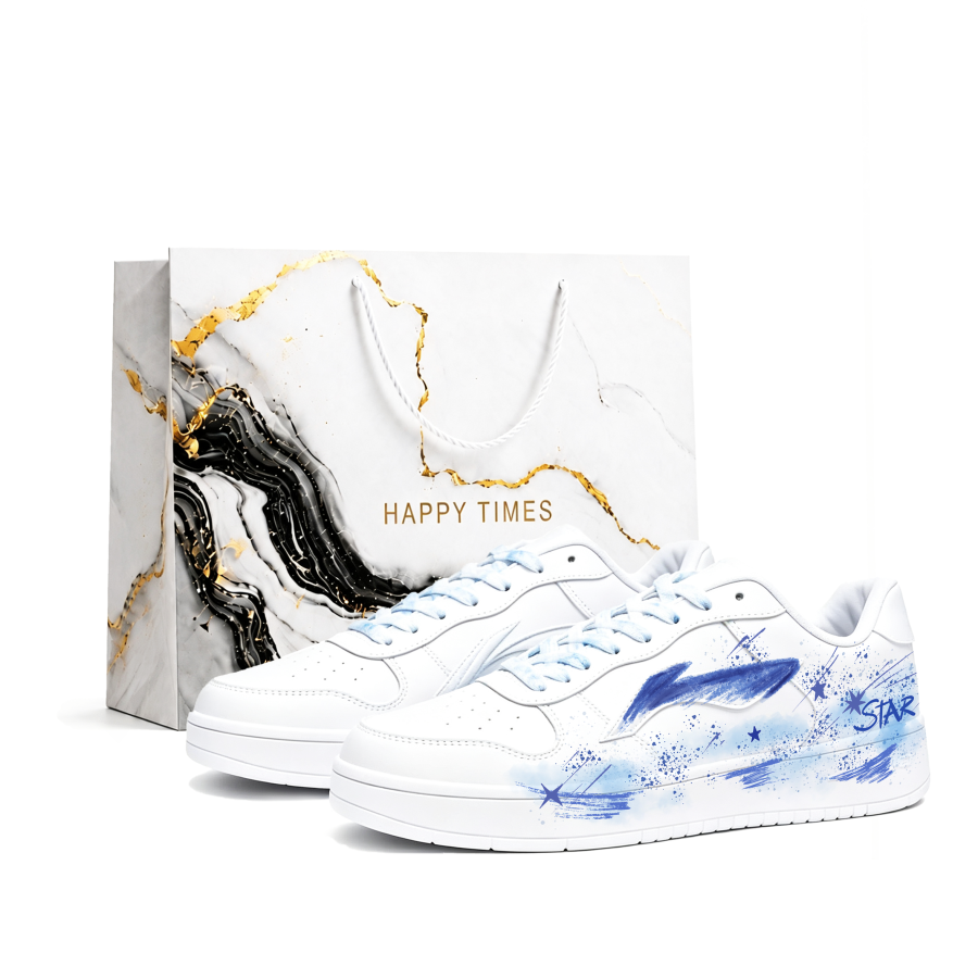 Li-Ning Li Ning Floating Boat Skateboard Shoes Men's Low Top Blue With White Lettering