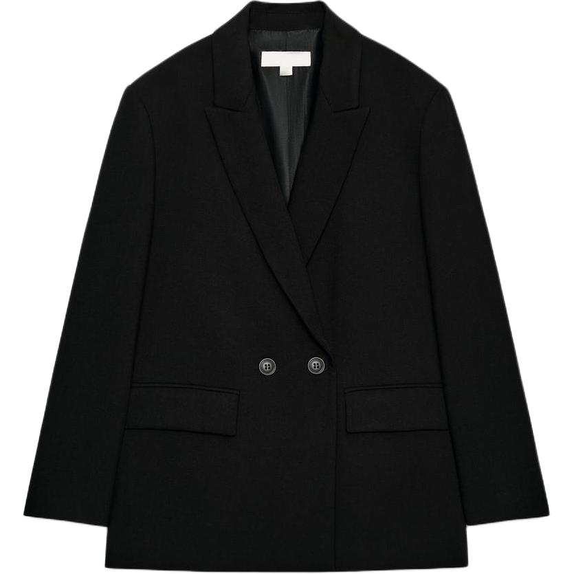 ZARA Business Suits Women's Black Lapel