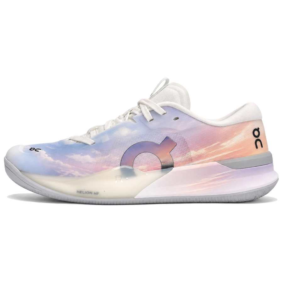 On THE ROGER Pro 3 Tennis Shoes Men's Low Top Purple/Orange