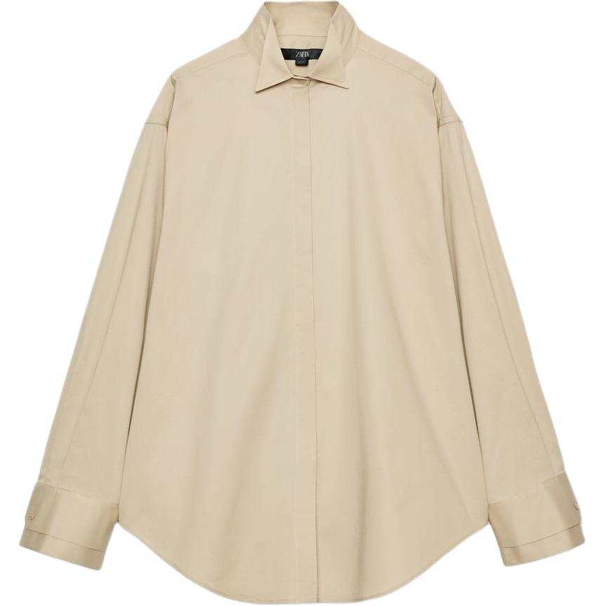ZARA ZW Shirts Women's Light Beige Moderate