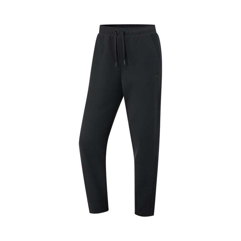 Li-Ning Li Ning Knitted Sweatpants Women's Black Moderate Straight Fit Pants