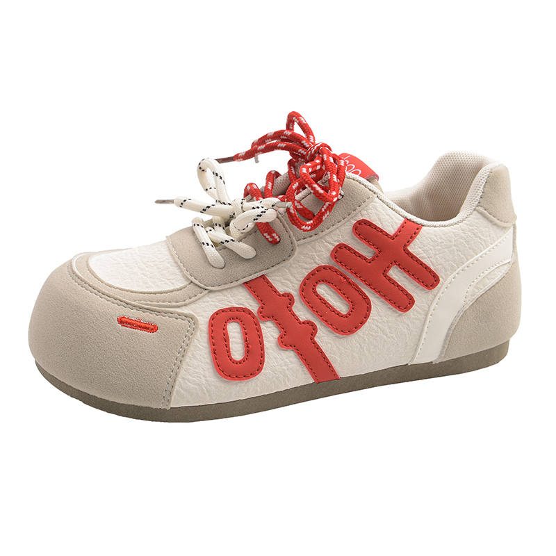 JBBCN Casual Shoes Women's Low Top Silver/Red