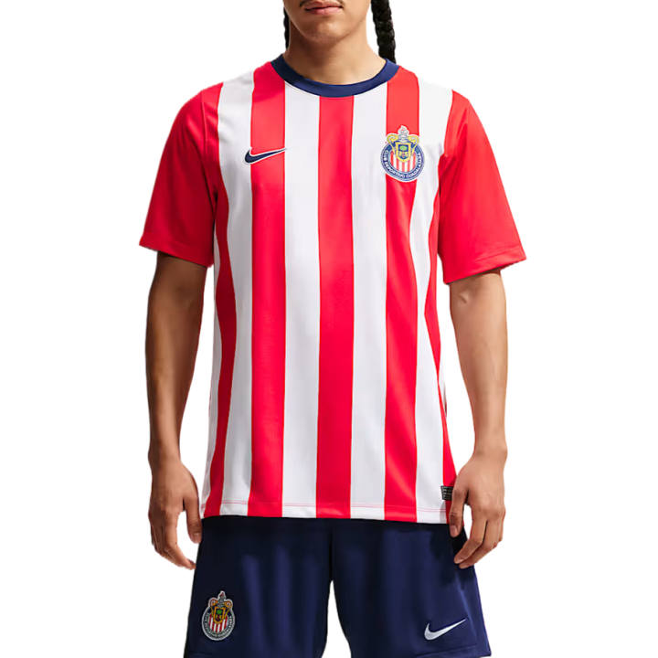 Nike Nike Soccer Jerseys Men's White/Speed Red/Loyalty Blue Crew Neck Moderate