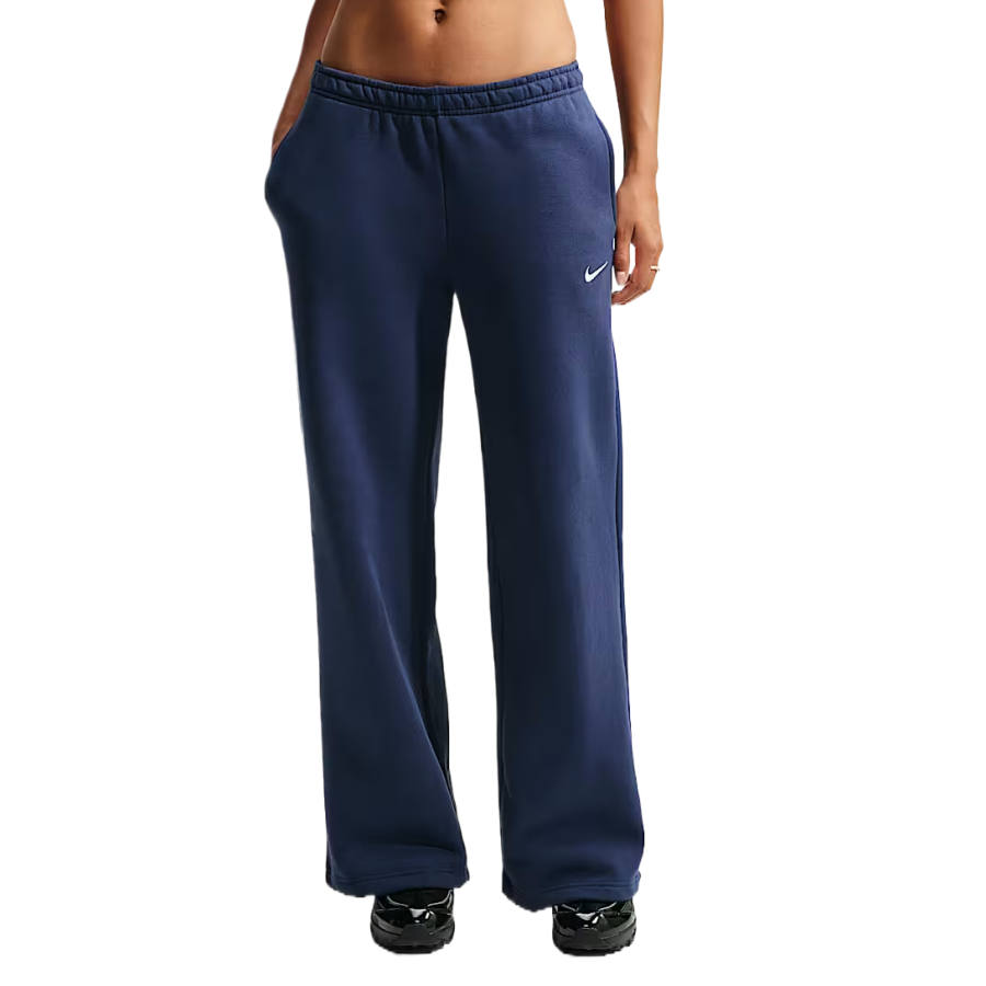 Nike Nike Knitted Sweatpants Women's Midnight Blue/Sail White Moderate Wide Leg Pants