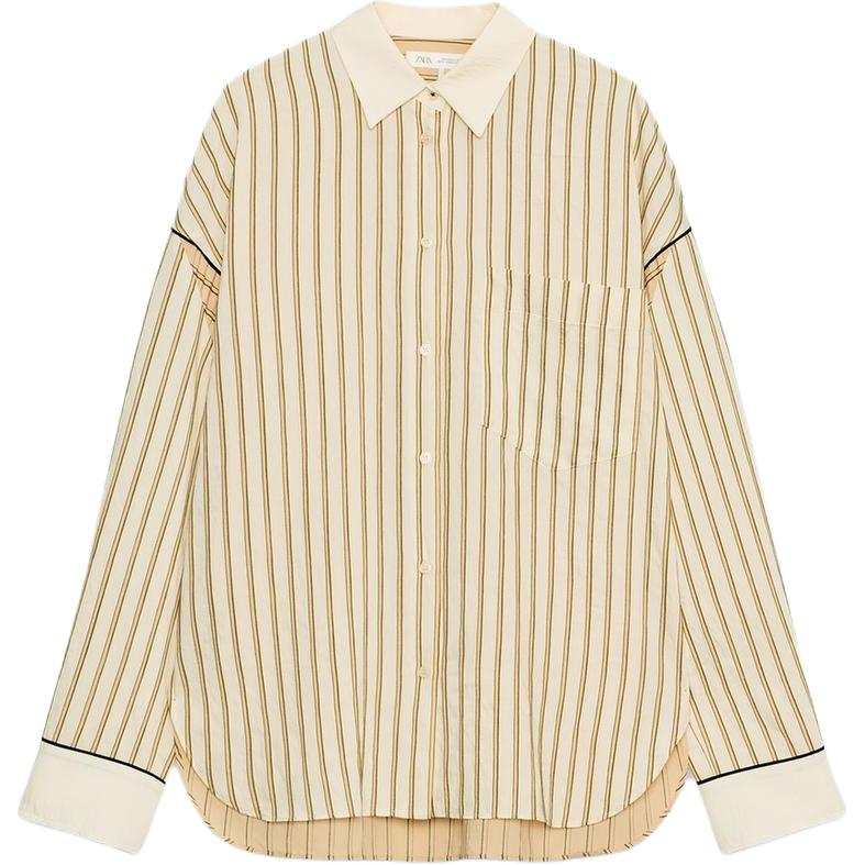 ZARA ZW Shirts Women's White Lapel