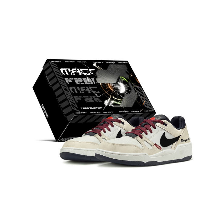 Nike Nike Full Force Skateboard Shoes Men's Low Top White Brown