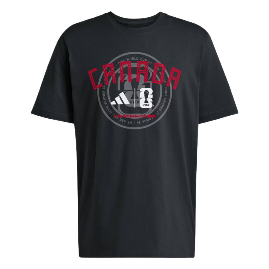 Adidas Adidas FIFA World Cup T Shirts Men's Black/Soccr Ca3 464 Crew Neck Moderate