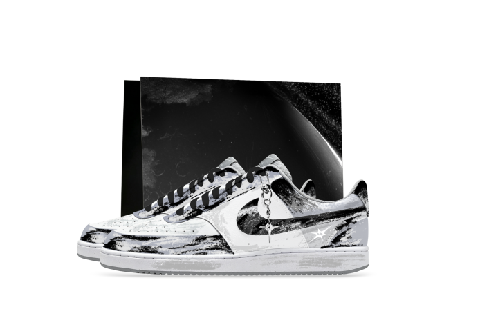 Nike Nike Court Vision Skateboard Shoes Men's Low Top White/Black