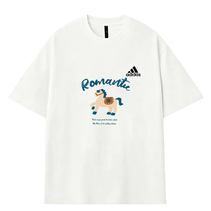 Adidas Adidas MUST HAVES T Shirts Men's White Crew Neck Moderate