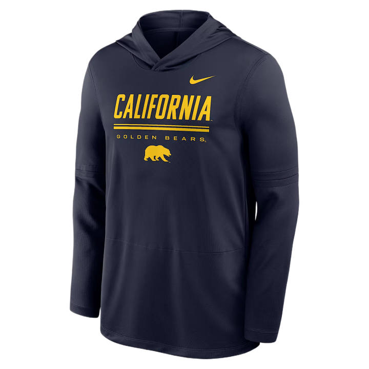 Nike Nike College Sweatshirts Men's Marine Blue Hooded Non Detachable Moderate