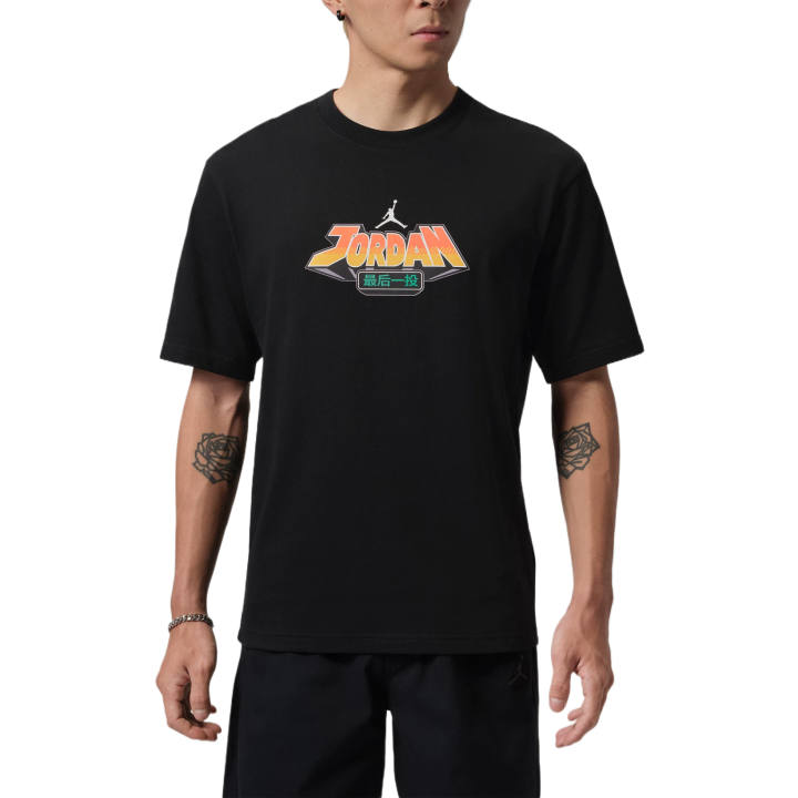 Jordan Jordan T Shirts Men's Black Crew Neck Moderate