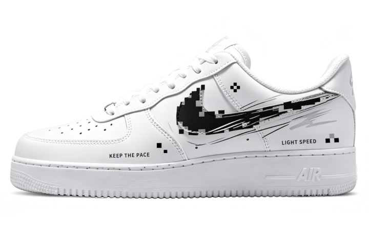 Nike Nike Air Force 1 Skateboard Shoes Unisex Low Top White/Silver/Black