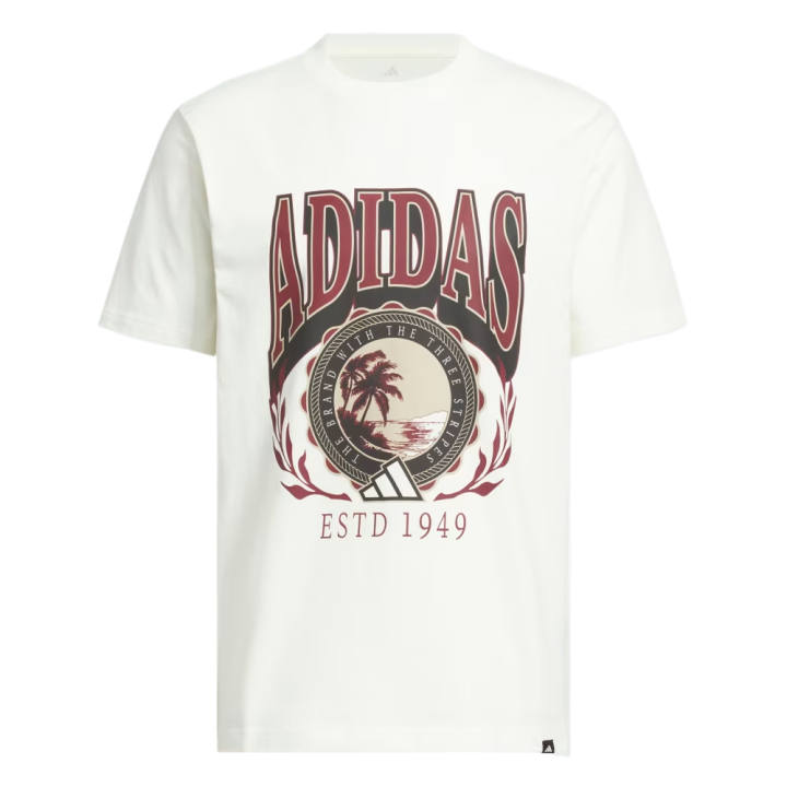 Adidas Adidas Sportswear T Shirts Men's Ecru Crew Neck
