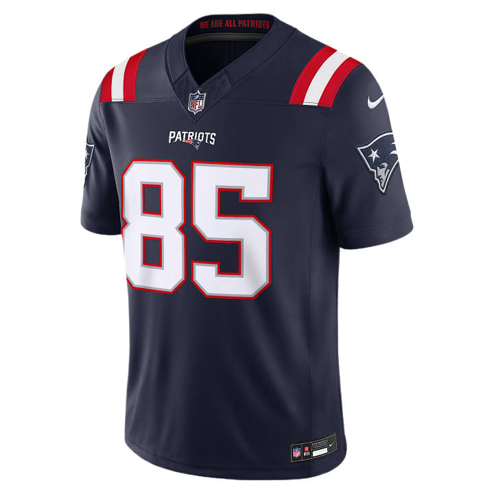 Nike Nike NFL Rugby Jerseys Men's Marine Blue V Neck Moderate