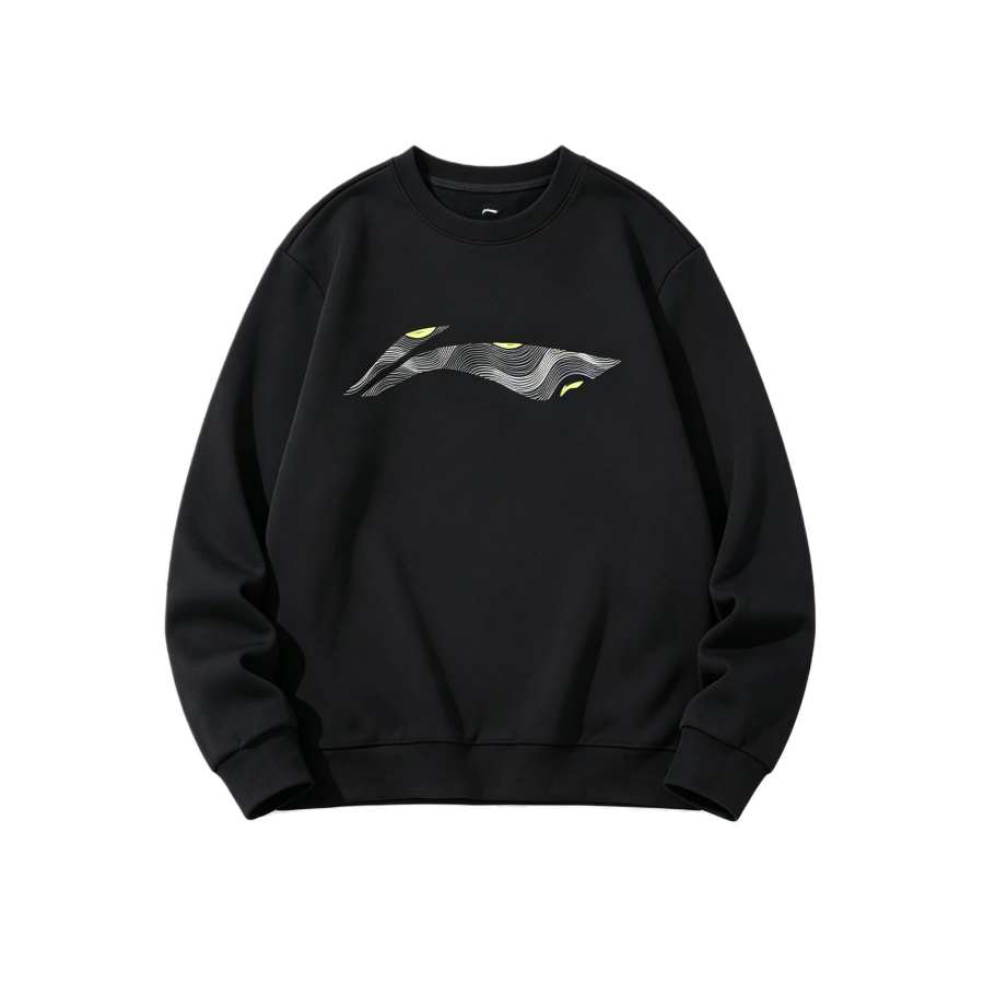 Li-Ning Li Ning Sweatshirts Men's Black Crew Neck Thickened Regular