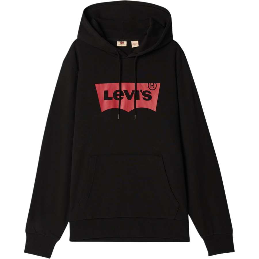 Levis Sweatshirts Men's Black Hooded Moderate Straight Fit