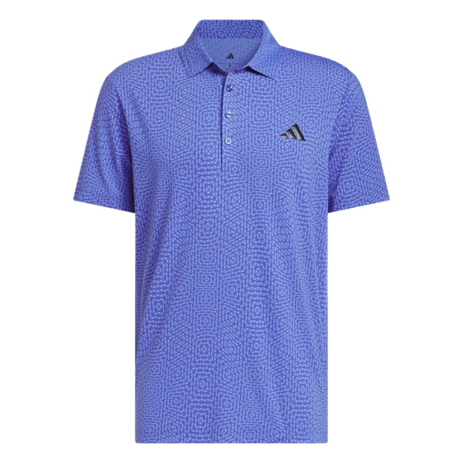 Adidas Adidas Ultimate365 Golf Clothing Men's Dual Blue/True Lilac Polo Collar Moderate