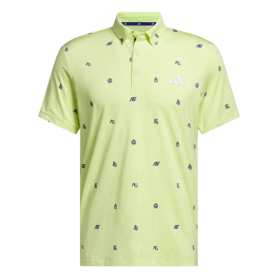 Adidas Adidas Polo Shirts Men's Half Frozen Lemon/Double Indigo Blue Polo Collar Moderate