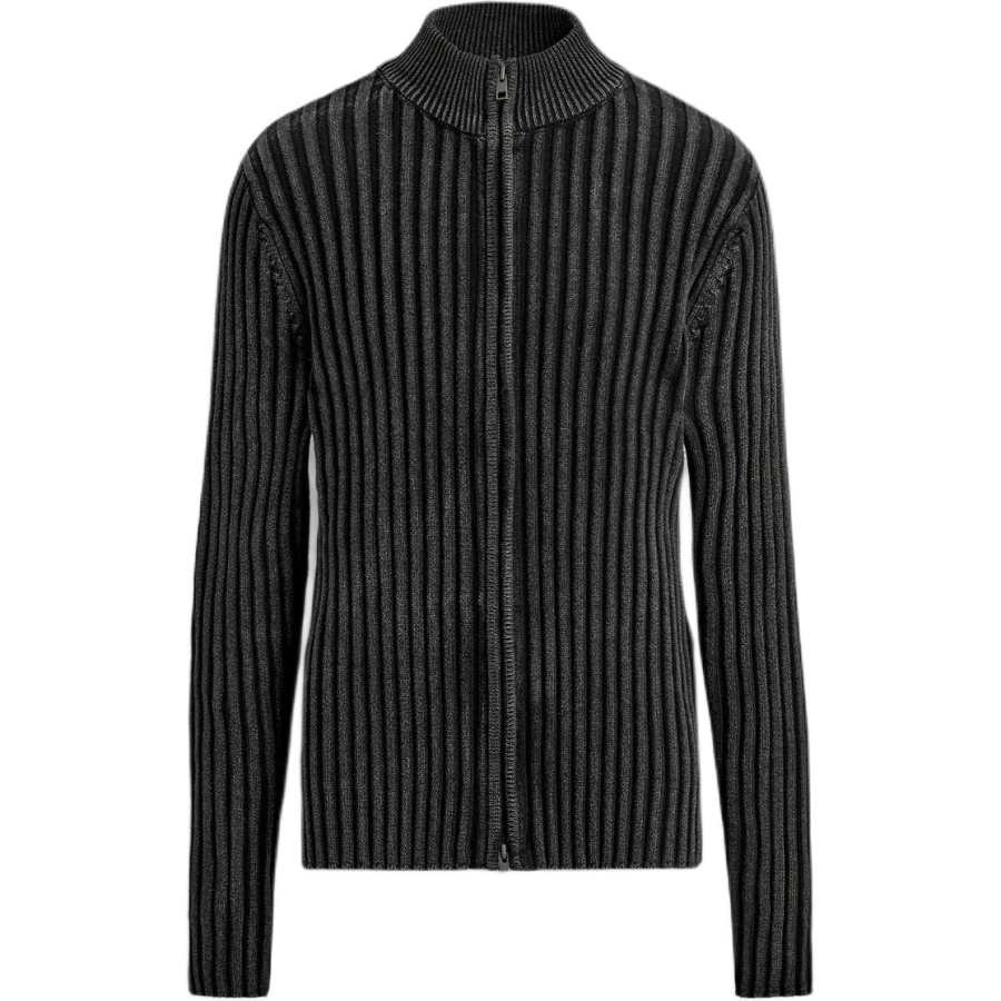 ZARA Knitwear Men's Black Stand Collar Moderate