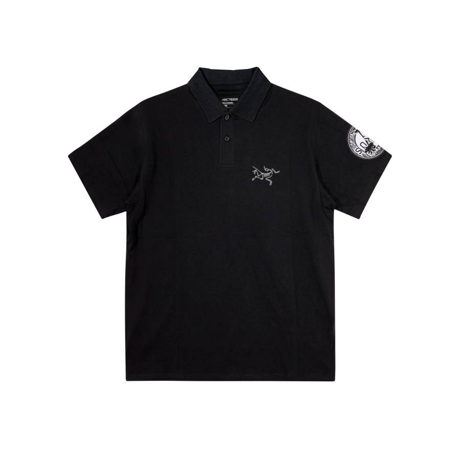 Arcteryx KRAGG T Shirts Unisex Black/Black Polo Collar Moderate