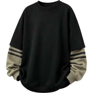 RAP PANDA Sweatshirts Unisex Crew Neck Moderate Mock Two Piece