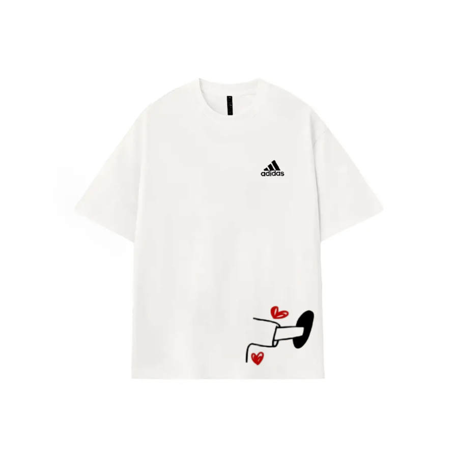 Adidas Adidas MUST HAVES T Shirts Unisex Ecru Crew Neck Thin Straight Fit