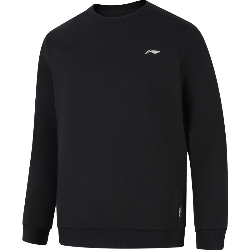 Li-Ning Li Ning Sweatshirts Men's Black Crew Neck Moderate