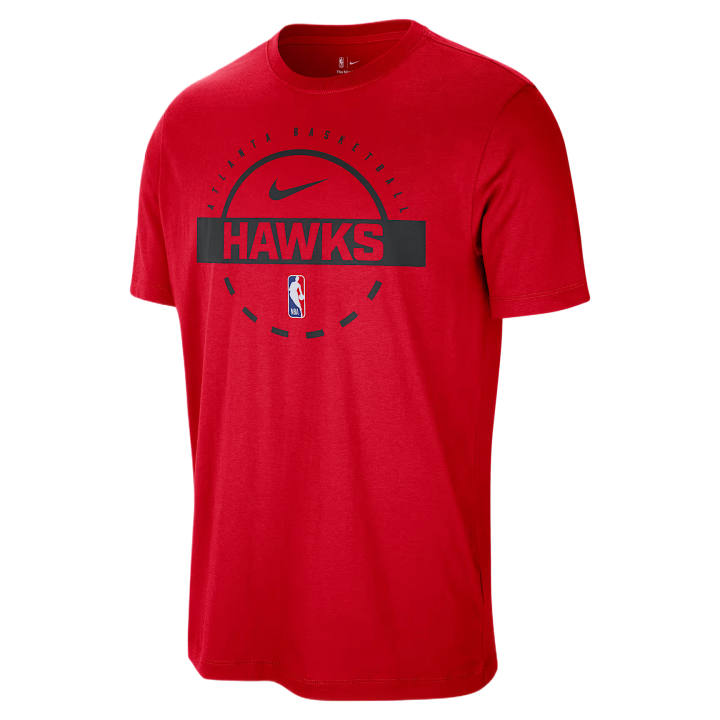 Nike Nike Atlanta Hawks T Shirts Men's University Red Crew Neck Moderate