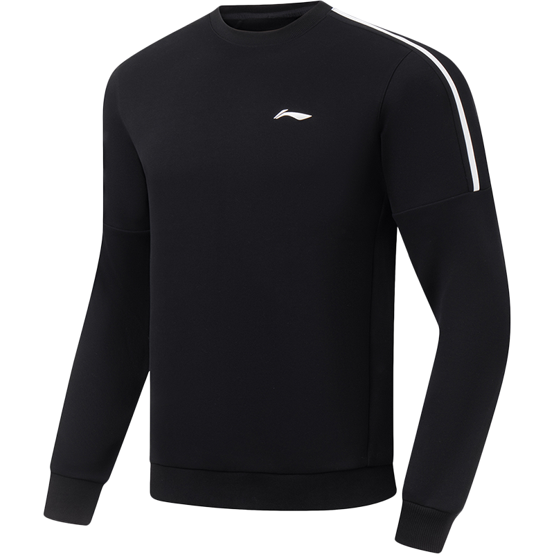 Li-Ning Li Ning Sweatshirts Men's Black Crew Neck Moderate